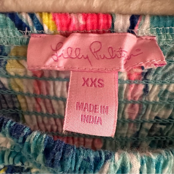 Women’s Lilly Pulitzer Trina Beach Dress Sparkling Blue Hey Bay Bay XXS - Picture 4 of 7